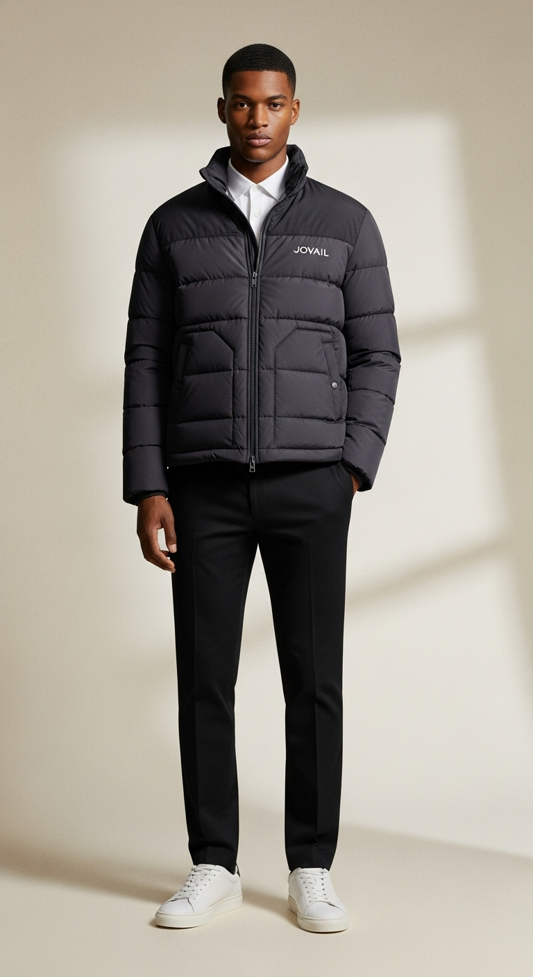 Navy Puffer Jacket – JOVAIL