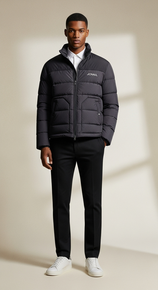Navy Puffer Jacket – JOVAIL