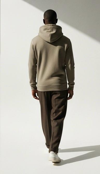 JOVIAL Men's Desert Tan Hoodie – Minimal Premium Fleece Pullover